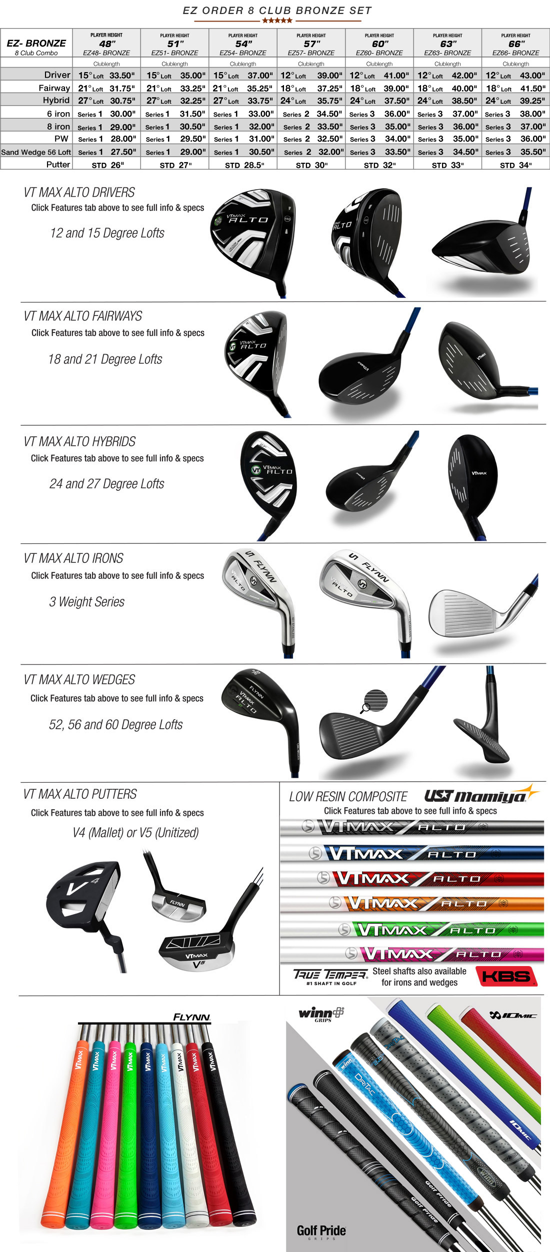 Junior Golf shafts
